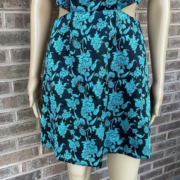 Anthropologie x Hutch Floral Jacquard Cut Out Mini Dress NWT‎ - Size 4 - Picture 7 of 16